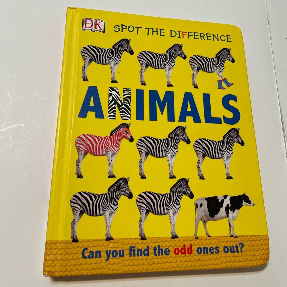 Spot the Difference Animals Kids Book, Hardcover